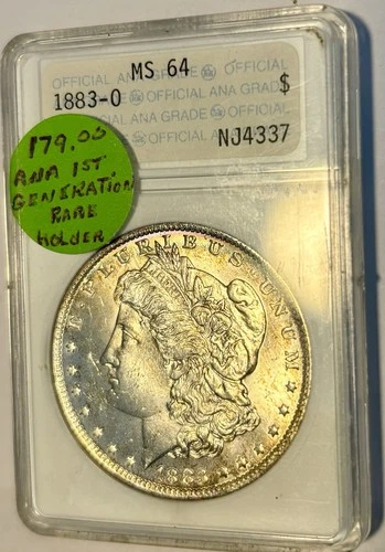 1883-0 Morgan Dollar In The 1st Generation Holder