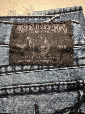 True Religion Jeans Men's Joey Super T High Plains Black Stitch