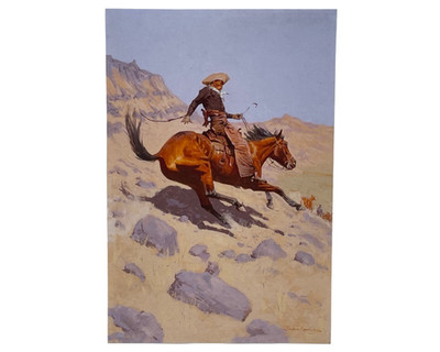 The Cowboy Poster by Frederic S Remington - Western 12 x 18 Inch Wall Art Print