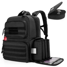 Tactical Pistol Backpack with 4 Pistol Cases, Gun Backpack for Handgun with 1...