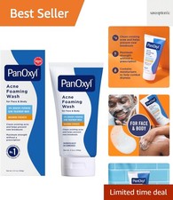 Acne Foaming Wash Benzoyl Peroxide 10 Maximum Strength Antimicrobial, 5.5 Oz