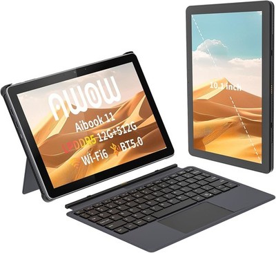 AIBOOK 11 10,1 Zoll 2-in-1 WI-11  mit Deutsch-Tastatur   12GB LPDDR5 256GB