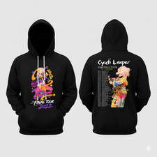 Cyndi Lauper Hoodie AOP 3D Black Gifl Fan Full Size s-5xl UNISEX