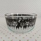 Pyrex Happy Halloween Owl 7201 Bowl 6" 1qt Holiday Owls Stars Moon