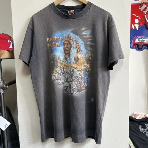 3D Emblem FADED Brothers In The Wind T Shirt S 1990s vintage concert t-shirt, vintage, single stitch, B+ condition
