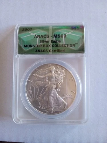 2007  Silver Eagle MS 69 Monster Box Collection ANACS