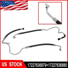 For BMW 535i 640i New 2x Engine Oil Cooler Hose Pipe Inlet & Outlet 17227636879