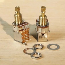 6PCS Push Push Potentiometer Guitar Pots 500K /250K Coarse 18-spline Shaft
