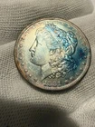 1881-S MORGAN SILVER DOLLAR BEAUTIFULLY TONED COLLECTOR GRADE AU+ Toned Blue Hue