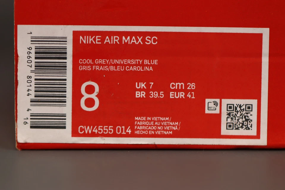 Nike Men’s Air Max SC Shoes Grey/Light Blue, 8 - Men's Active at Academy Sports - Image 4 of 4
