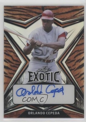 2022 Leaf Exotic Tiger 3/10 Orlando Cepeda #EA-OC1 Auto HOF 0u66