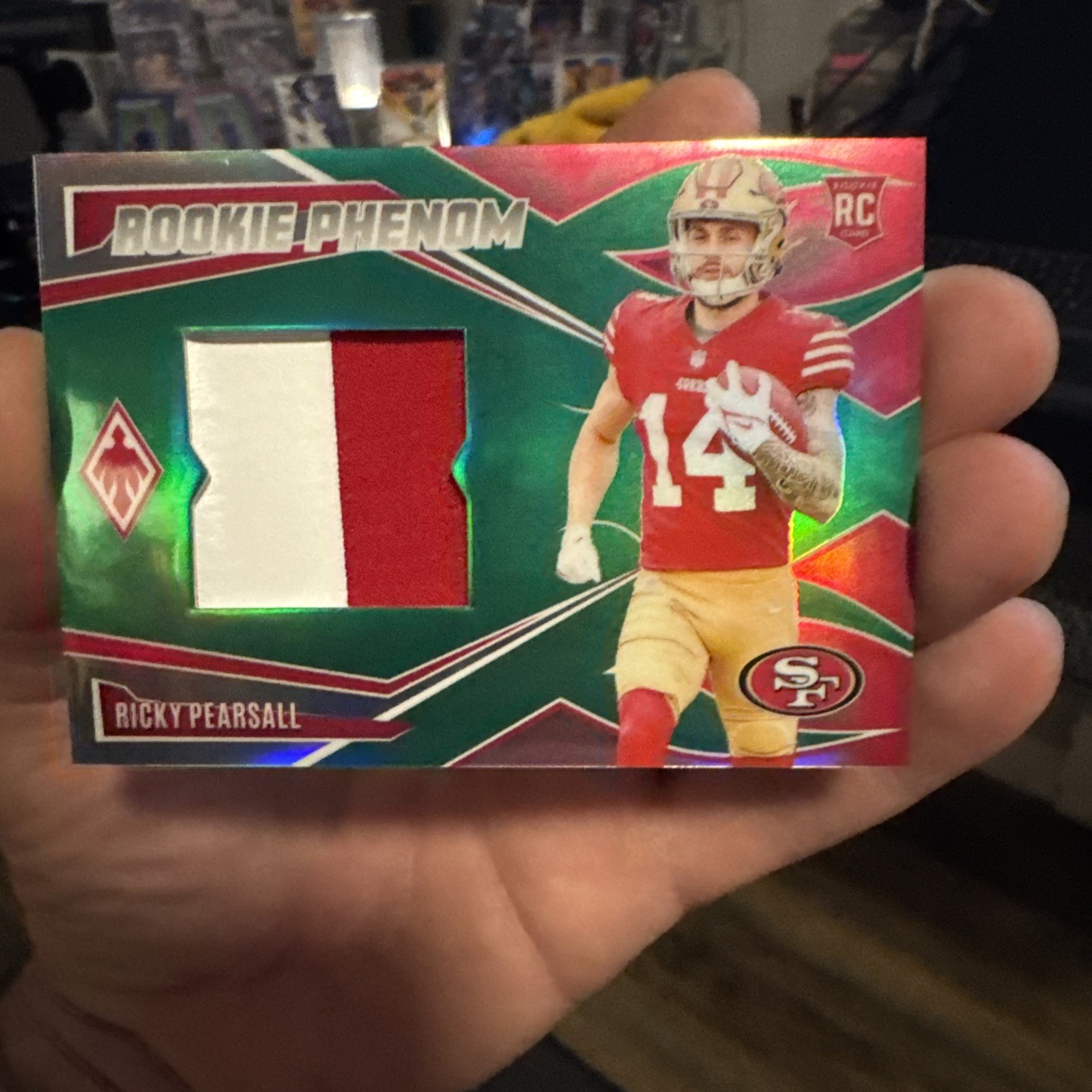 Ricky Pearsall Panini Phoenix Rookie Phenom Jersey #RPJRPL Green