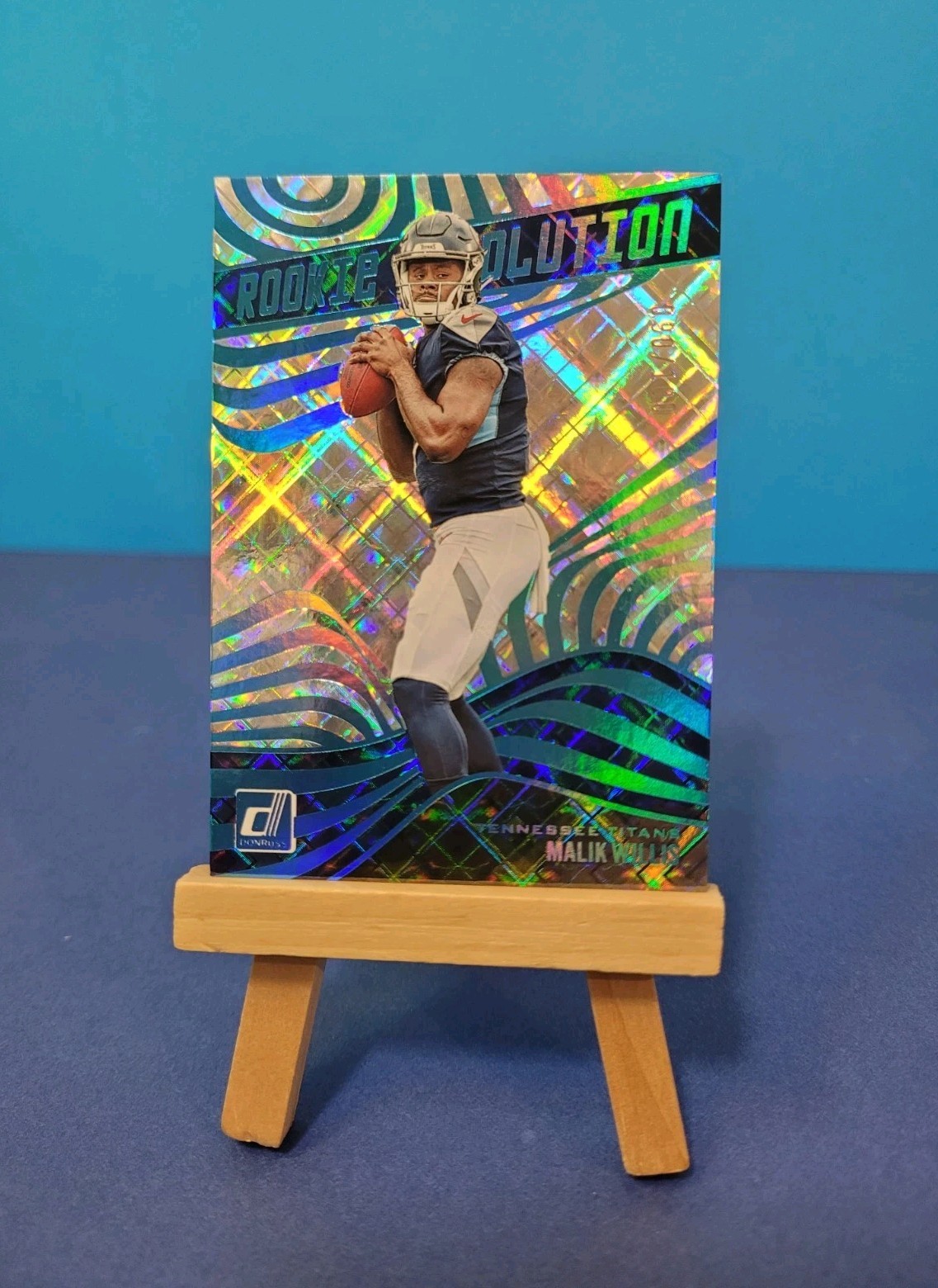 🔥Malik Willis🔥 2022 Donruss- Cosmic Rookie Revolution- Diamond Teal 90/100 RC