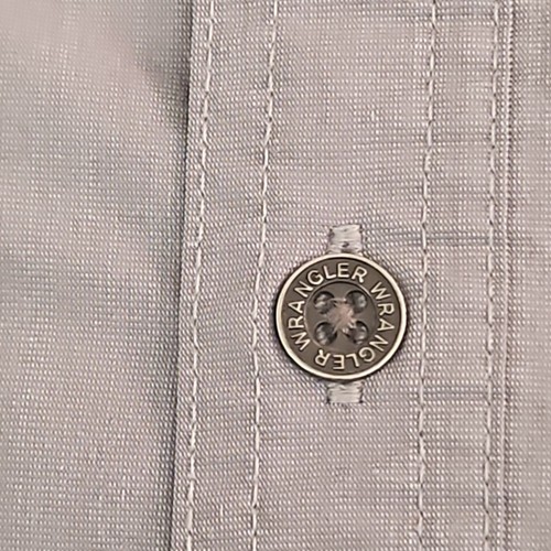 Wrangler Hemd Herren Large grau belüftet Angeln Wandern Freizeit Kurzarm - Bild 7 von 9