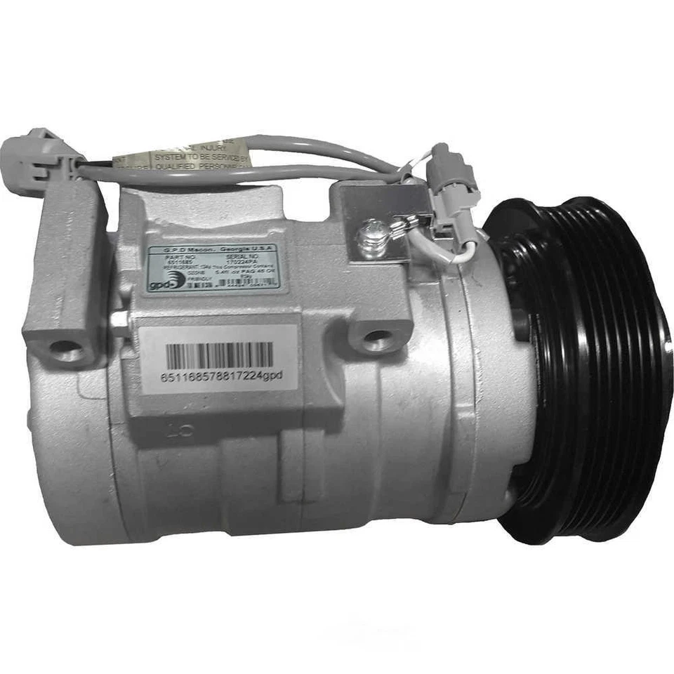 A/C Compressor fits 2000-2008 Toyota Avalon Camry Solara  GLOBAL PARTS - Image 2 of 2