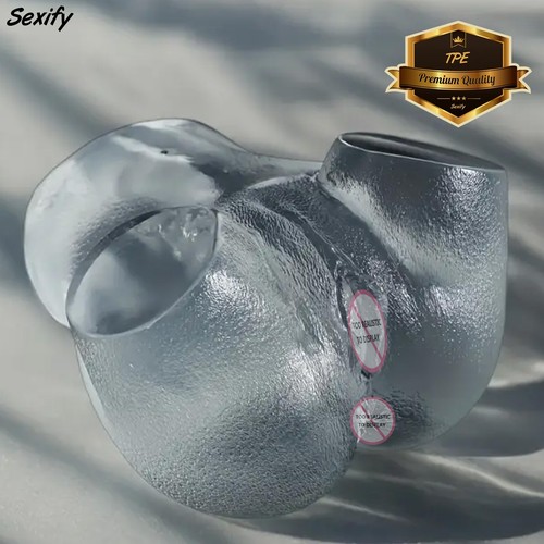3D Realistic Ice Male Masturbator Large Transparent Pussy Ass Adult Sex Toy - Picture 13 of 15