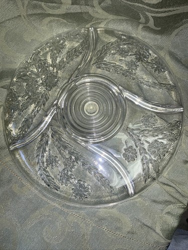 Große KLARGLAS 5 Abschnitte SERVIERSCHALE/TELLER Platte Gewürz Tablett 11,5" - Bild 6 von 6