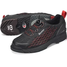 MENS DEXTER THE C9 KNIT BOA  BOWLING SHOES BLACK/RED SIZES 7 - 14 MEDIUM WIDTH