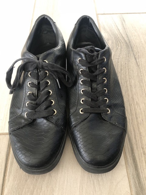 zara black and white shoes