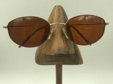 Vintage Marchon Tanos T2064 23-SGM Brown Gold Oval Sunglasses Japan FRAMES ONLY