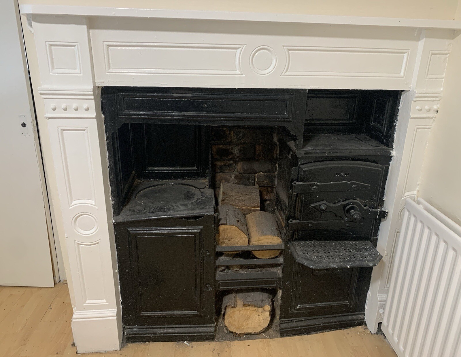 Antique Cast Iron Victorian Kitchen Cooking Range eBay