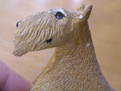 Estatuilla vintage hecha a mano de Bedlington Terrier/Wheaten Scottie Dog - Imagen 4 de 9