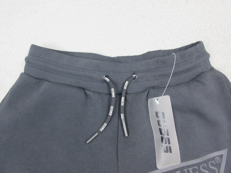 Guess Shorts Girls 12 Black Logo Athletic Pocket Casual Sweat Youth Kids 25x12 - Image 3 of 4