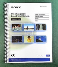 Sony NEX-6 NEX-5R Handbook Manual: Full Color 247 Pages  Protective Covers 