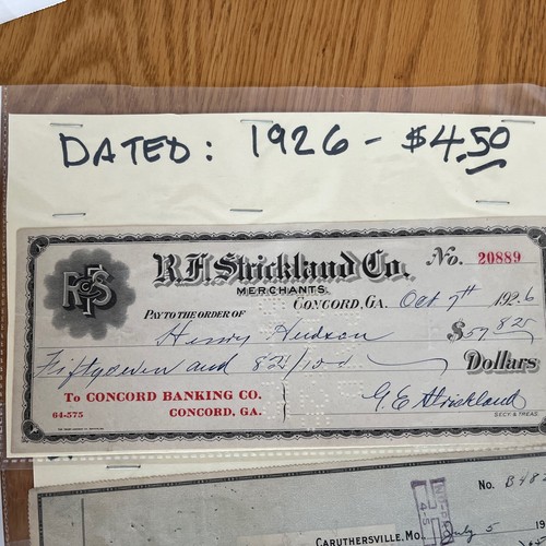 Lot Of Twelve Vintage Cancelled Checks Early 1900’s Well Cared For - Picture 2 of 13