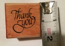 THANK YOU SAYING SCRIPT Rubber Stamp Stampendous 1996