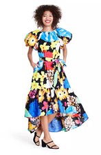 Christopher John Rogers for Target Colorful Floral Puff Sleeve Dress Size XXS