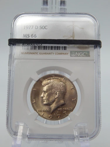 1977 D  50￠ KENNEDY HALF DOLLAR - NGC MS66 (BT362)