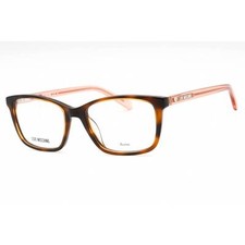 Moschino Love Women's Eyeglasses Havana Acetate Rectangular Full Rim MOL566 05L