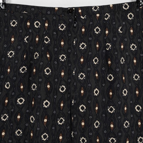 Falda De Colección Central Falls Talla 6 Multicolor Estampado Geométrico Cuentas Flecos Forrada - Imagen 4 de 8
