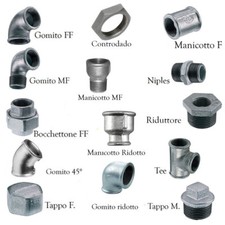 RACCORDERIA 1/2 RACCORDO RACCORDI IDRAULICI ACCIAIO INOX ACQUA/GAS RIDUTTORI