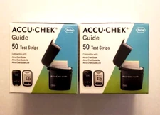 Factory Sealed AccuChek Guide Diabetic Test Strips 100 Ct Exp 01/2027 & 01/2027