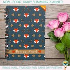 diet food diary A5 book/ slimming CALORIE tracker journal note book log FOXES