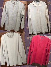 LOT OF 4 WORK CASUAL KNIT SHIRTS Construction Landscaping Fishing  Chest 45-50"