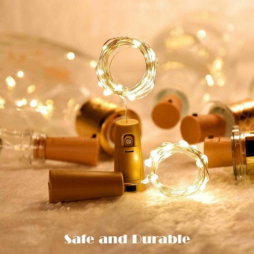 10 PCS Wine Bottle Lights with Cork LED Fairy String Lights DIY Party Decor - Picture 30 of 45