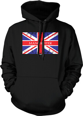 Manchester Union Jack Flag - United Kingdom Britain Unisex Hoodie