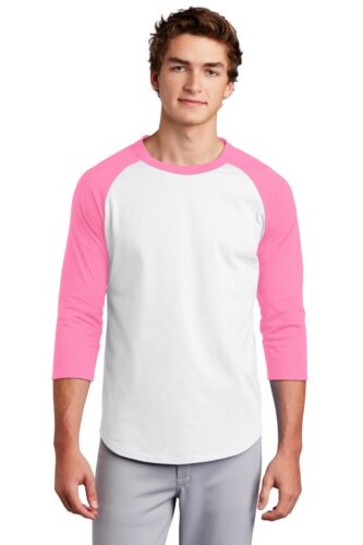 Sport-Tek T200 Men's Cotton Colorblock Raglan Sleeve Sports Jersey T-Shirt - Picture 21 of 57