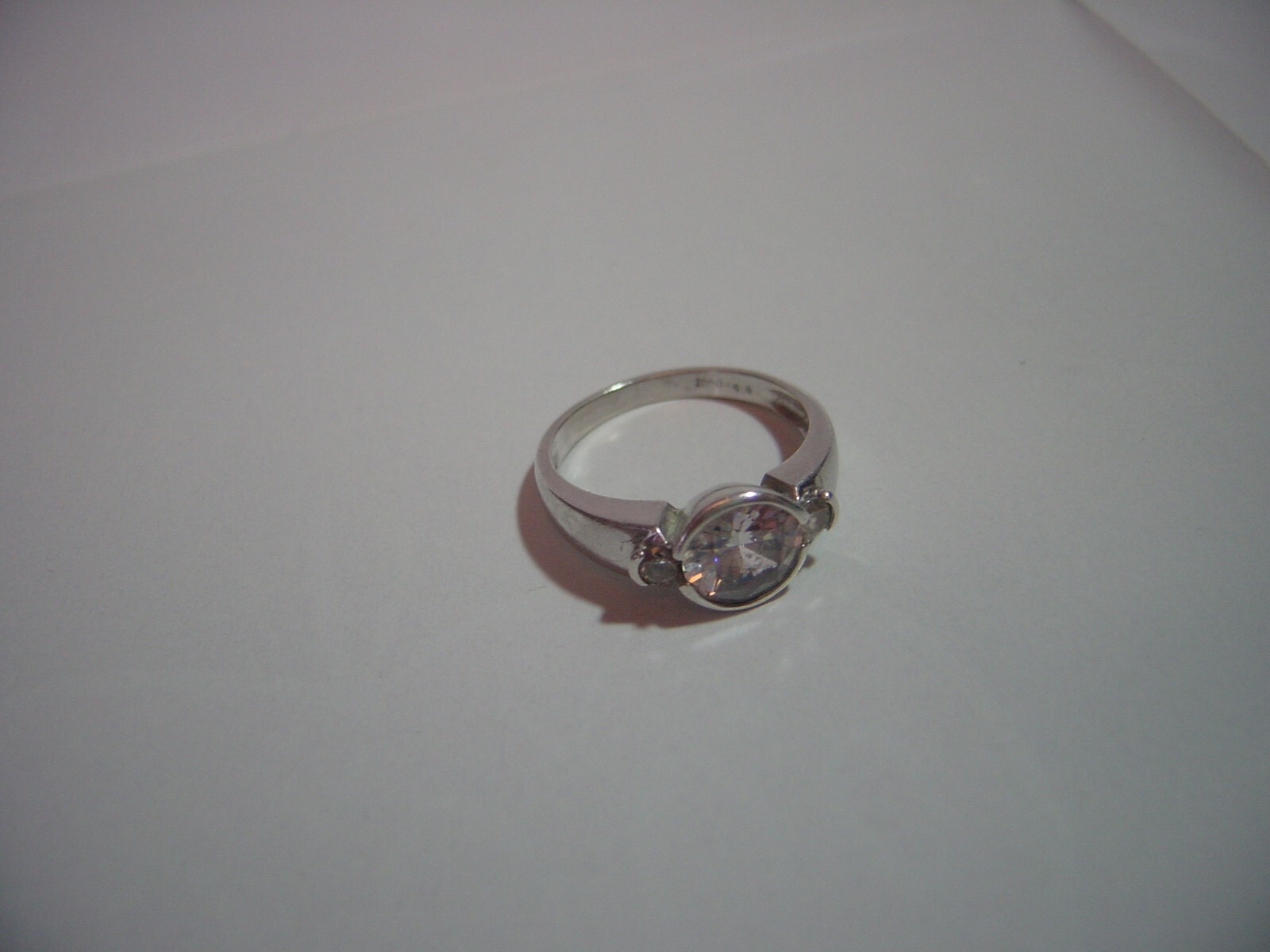 SUPERB BEAUTIFUL SOLID SILVER-RING-BRILLIANT DIAM… - image 3