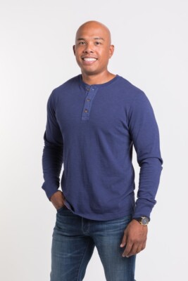 SHARPLY 157669 Men's Mason Long Sleeve Crew Neck Tee Olympic Blue Sz. XXL