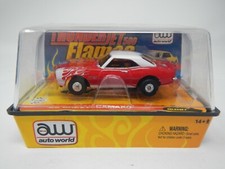 Auto World ThunderJet 500 Flames '68 Chevy Camaro Red Release 7 HO Slot Car