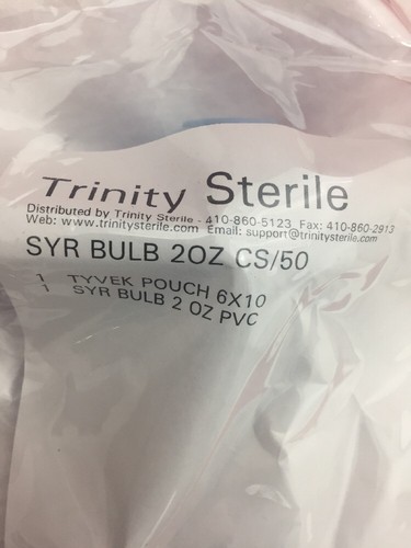 NUOVO LOTTO DI 5 siringhe a bulbo sterile TRINITY | aspiratore nasale 2 oz. REF 20502 - Foto 4 di 4