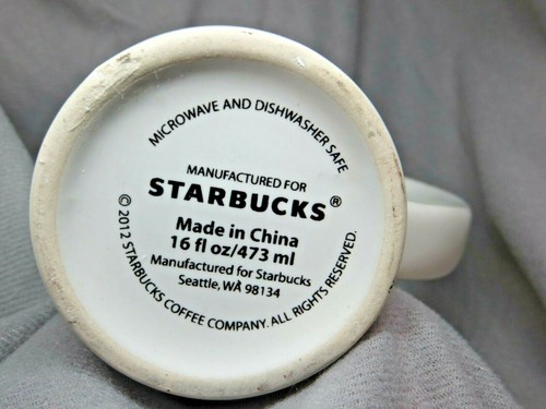 Starbucks 16oz Tall Mug Red Christmas Tree 2012 Coffee Latte Cup Holiday Tea - Imagen 6 de 10