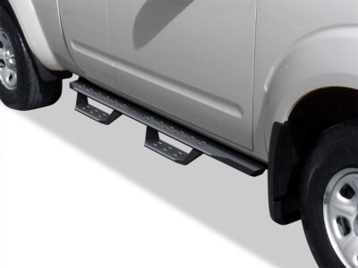 APS Black Overland Slider Drop Steps Fit 05-26 Nissan Frontier Equator King Cab