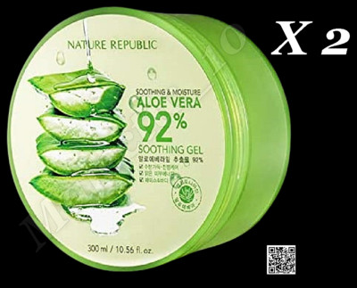 Aloe Vera NATURE REPUBLIC Soothing & Moisture  92% Gel 10.56 fl.oz   2 X 300m