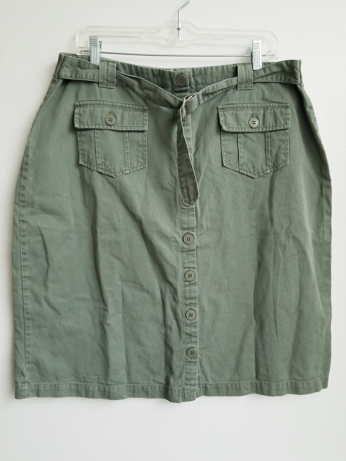 Army Green Button Down Basic Editions Size 18 Ski… - image 1