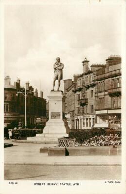 Ayr Scotland Robert Burns Statue OLD PHOTO
